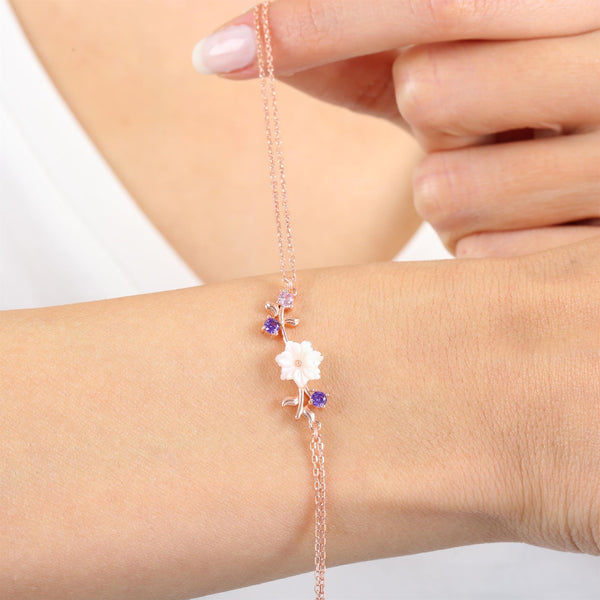 Spring Breeze Magnolia Bracelet In Rose Gold