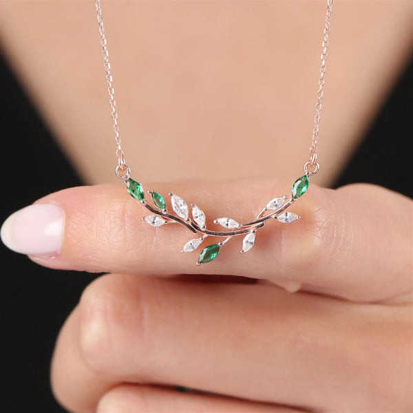 Amethyst Green Love Path Necklace In Rose Gold