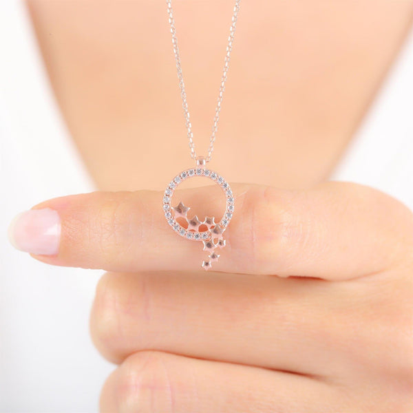 Star Passage Necklace In Rose Gold